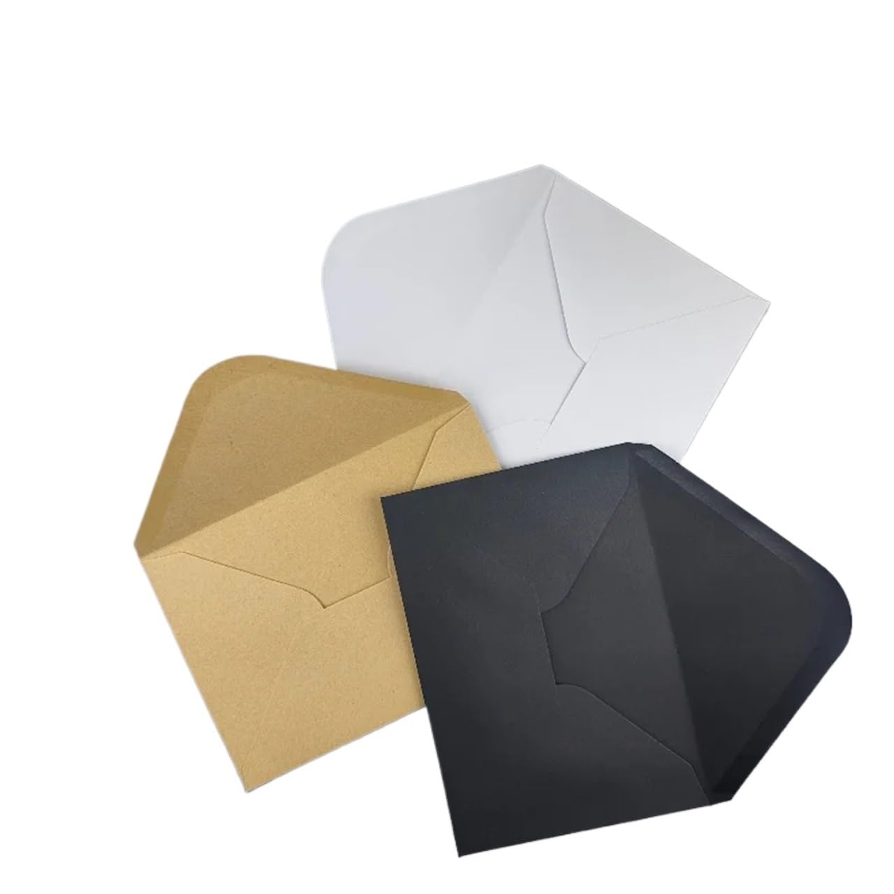 Lot de 500 enveloppes en papier pour cartes postales et messages (noir)