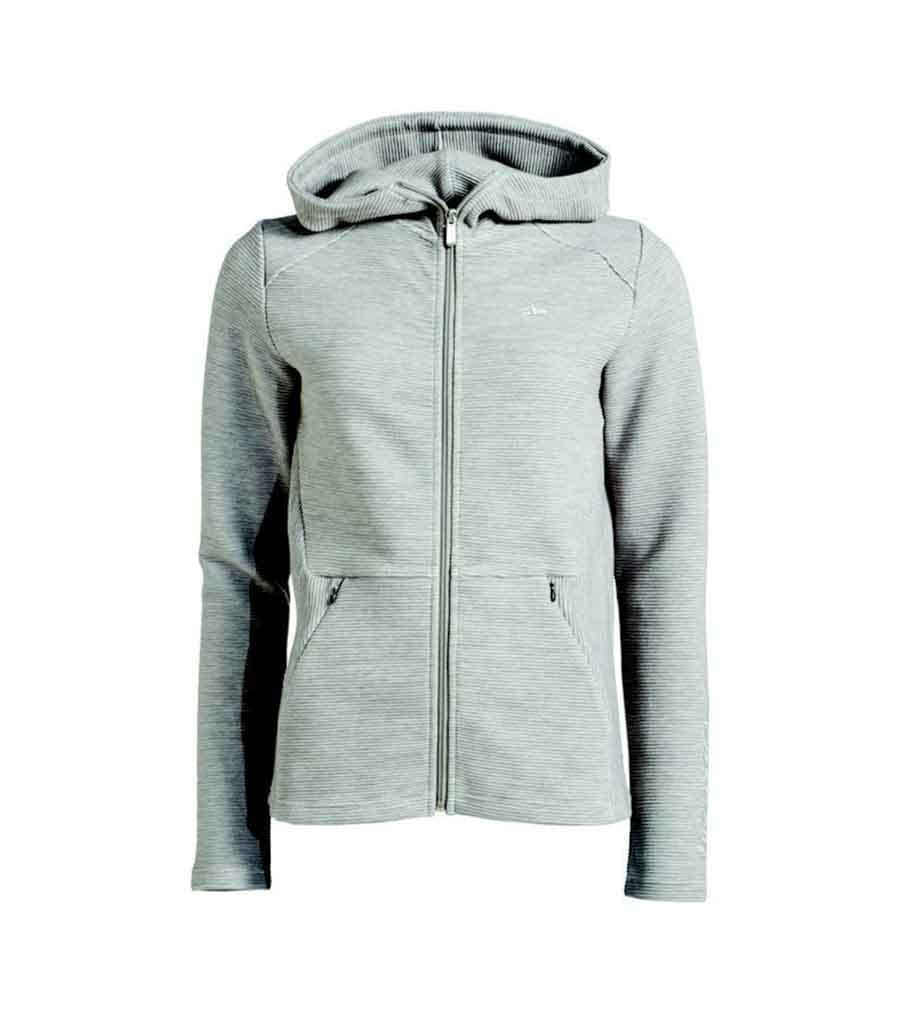 Sudadera para mujer Kingsland transpirable con cremallera gris 3