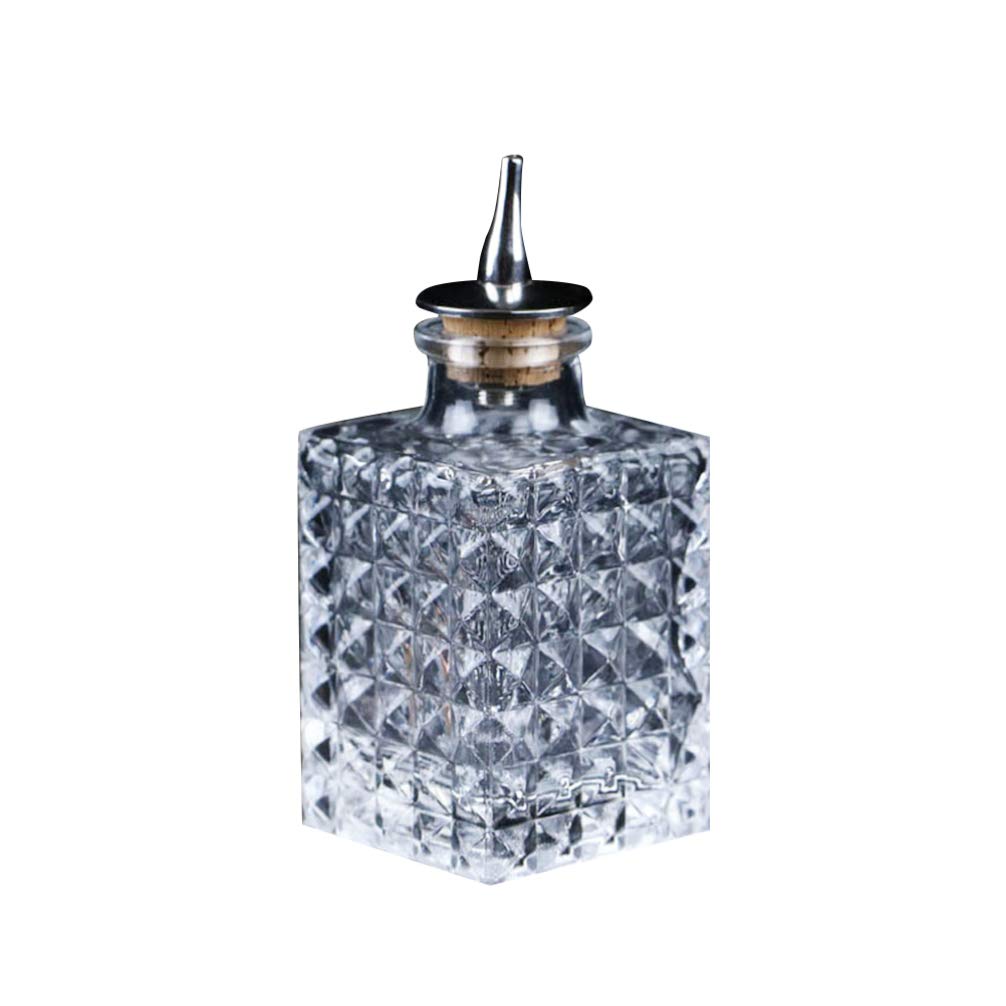 Bitterflasche Glaglas Dasher - Bottiglie amare con Dash Top Cocktail Whisky Bottiglie per Home Bar Square