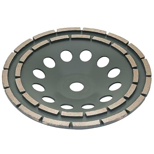 TRONGAARD Plateau de ponçage diamanté 230 mm / 22,23 mm / 30 mm - Double rangée - Pour béton, chape, plâtre, colle à carrelage