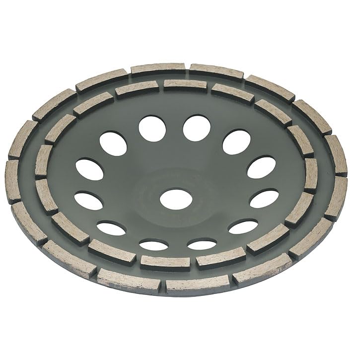 TRONGAARD Plateau de ponçage diamanté/Bol de ponçage 230 mm / 22,23 mm / 30 mm double rangée - Béton, chape, plâtre, colle à carrelage