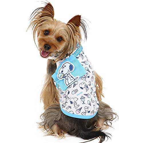 犬 服 夏 ポケットクール 保冷剤付き スヌーピー タンクトップ アイスクリーム ドッグウェア イヌ おしゃれ かわいい ひんやり 夏 涼感 冷却 吸水速乾 【DS】