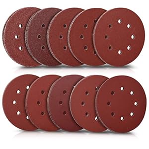 Navaris 100x rond schuurpapier – Voor schuurmachines – Klittenbandbevestiging – 125 mm – Korrel 40-400 – Schuurschijven voor hout, metaal en meer