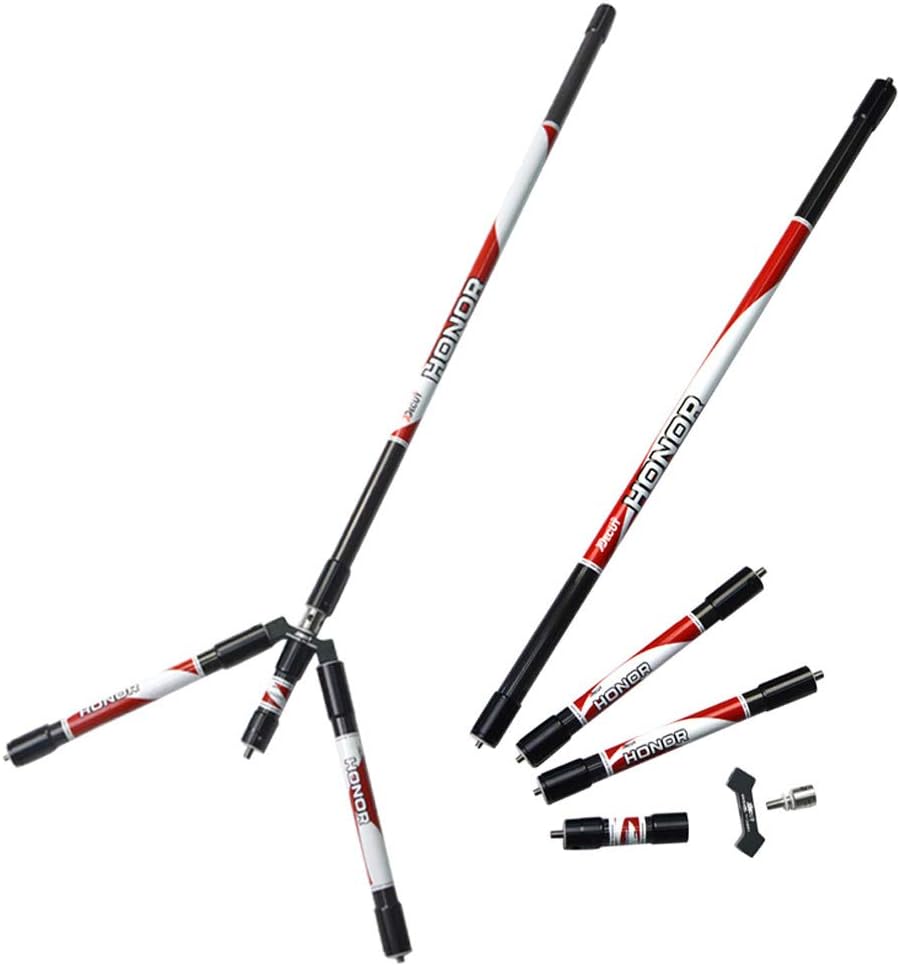 Archery Bow Stabilizer Balance Bar 30" 10" 4" Pure Carbon Fiber Detachable Balance Bar System Stabilizer Shock Absorber for Recurve Compound Bow Accessory