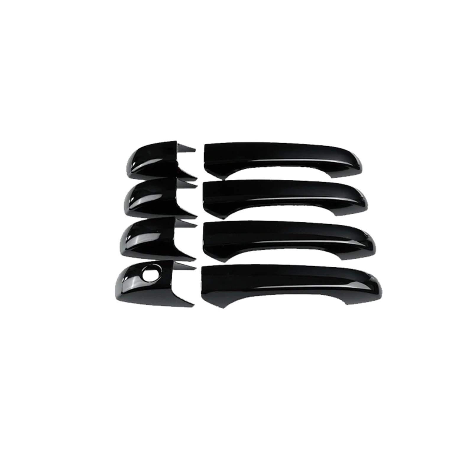 Btedsxc Gloss Black Auto Handle Cap Compatible With Jeep For Patriot For Liberty For Russi 2007-2017 Chromium Styling Exterior Part Accessories Car Door Handle Cover Trim Set