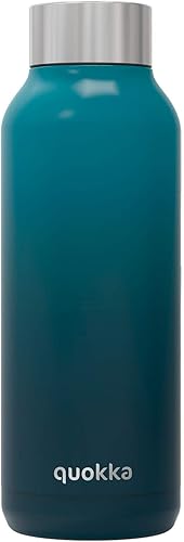 Miniatura 8 de Quokka Sólido - Negro azabache 17.2 fl oz | Botella de agua de acero inoxidable - Frascos aislados al vacío de doble pared botella de bebidas Negro
