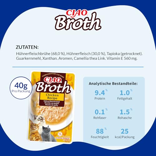 INABA Ciao Broth, Nassfutter für Katzen mit Huhnerfleisch, 40g – Ansicht 6