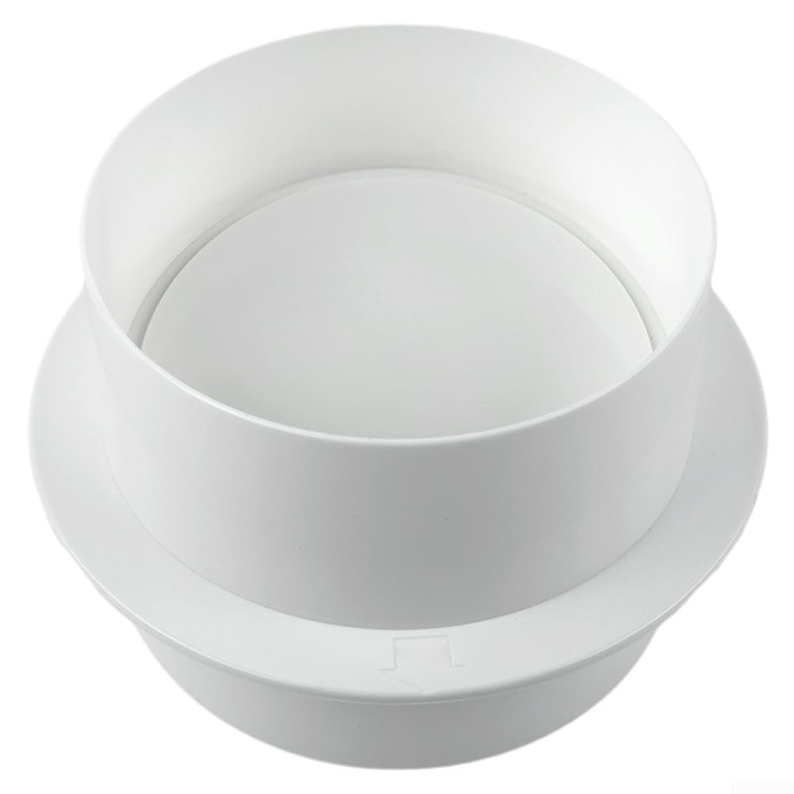 Ptrecniok White Valve For Cooker Hood Ductwork， Pvc Inline Exhaust Check Valve Round Non Return Air Damper 80-200Mm(160Mm)