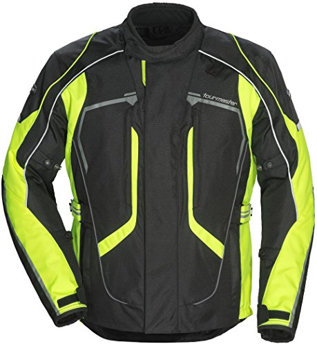 Tourmaster Advanced Women's Textile Motorcycle Jacket (Black/Hi-Viz, Small)