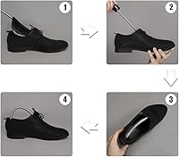 Vista 5 de 6 pares de hormas de plástico para zapatos de hombre (negro)
