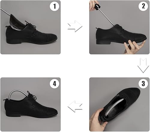 Miniatura 5 de 6 pares de hormas de plástico para zapatos de hombre (negro)