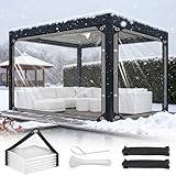 Transparente wasserdichte Plane mit Ösen, 2 x 4 m, strapazierfähig...