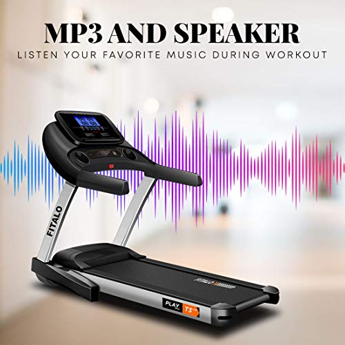 Image of Fitalo Play T3 Lite (5.0 HP Peak) DC Motor Motorized Treadmill with Free DIY Installation Assistance and Bluetooth App for Home Use
