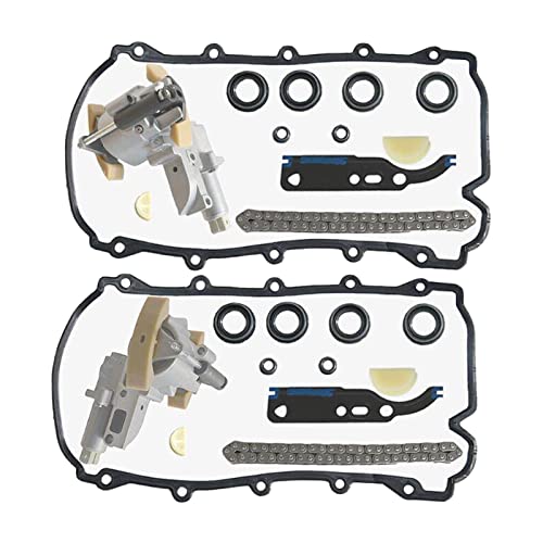 Flynsu Timing Chain Tensioner Kit w/Valve Cover Gasket Replacement for 2000-2006 Audi A6 A8 S6 S8 VW Touareg V8 4.2L Part# 077109087C, 077109087E, 077109087P