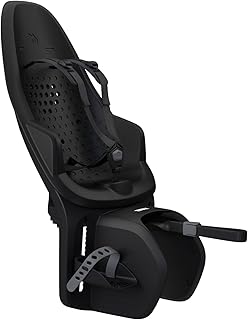Thule Yepp 2 Maxi Kinderfahrradsitz kompatibel mit MIK HD Fahrradträgern, stoßdämpfender Schaumstoffsitz, verstellbare Fußstützen und 5-Punkt-Gurt