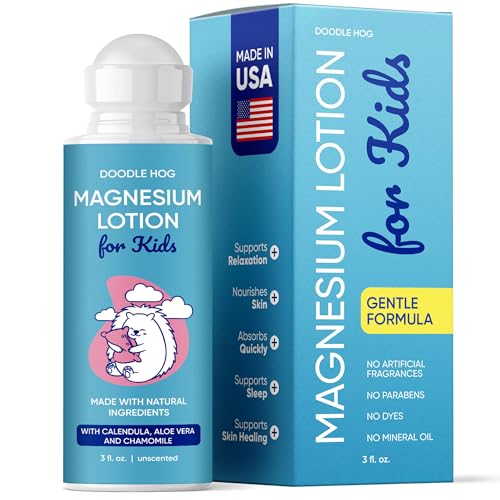 DOODLE HOG Magnesium Lotion for Kids, With Calendula, Aloe Vera a...
