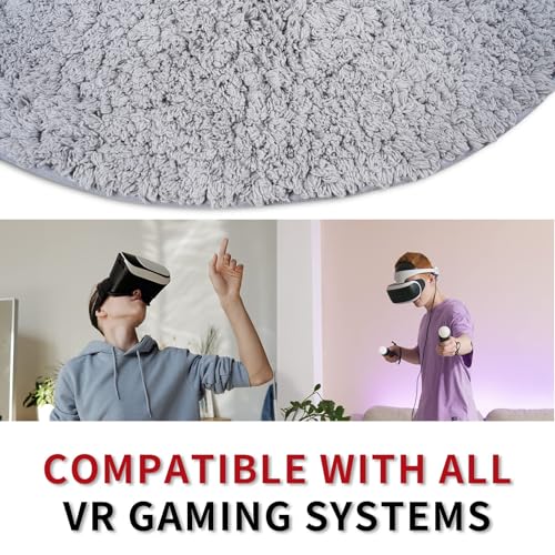Image of VR MAT Virtual Reality Gear Gaming Mat | Non Slip, Comfortable Cushion Long Hair Floor Mat for Position Orienting | Foam Anti Fatigue Mats | Premium Accessories for Game Room | PSVR FR XR AR