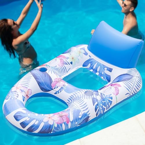 Chaise flottante gonflable ergonomique avec maille rafraîchissante pour lac - 7