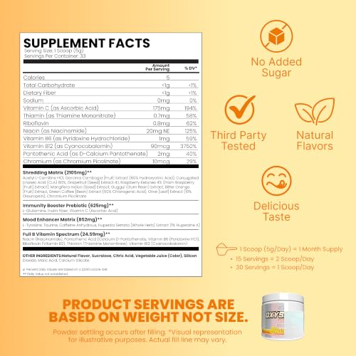 Image of EHP Labs OxyShred Pre Workout Powder - Mango, 33 Servings