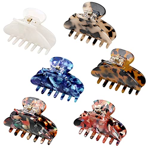 Small Hair Claw Clips Tortoise Claw Hair Clips Acrylic Claw Clips for Thin Medium Hair 2.1 Inch Mini Size Leopard Print Jaw Clips Clamp Barrettes for Women Handmade Catch Grip Barrattes