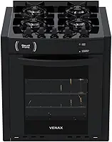 Fogao A Gas De Embutir Gaudi Prisma Vitreo Bl 4q Preto Gas Glp