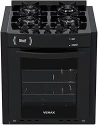 Fogao A Gas De Embutir Gaudi Prisma Vitreo Bl 4q Preto Gas Glp