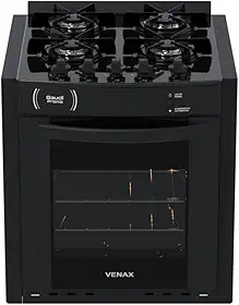 Fogao A Gas De Embutir Gaudi Prisma Vitreo Bl 4q Preto Gas Glp