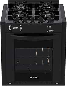 Fogao A Gas De Embutir Gaudi Prisma Vitreo Bl 4q Preto Gas Glp