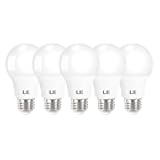 LE LED Light Bulbs 60 Watt Equivalent, 9W 800 Lumens Non-Dimmable, Daylight White 5000K, A19 E26 Standard Medium Base, 10000 Hour Lifetime 5 Count (Pack of 1)