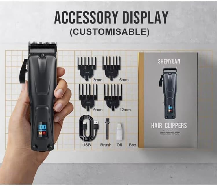 Miniatura 4 de Cortapelos para hombres profesionales  Cortadora de peluquería inalámbrica y con cable para cortar el cabello y aseo recargable