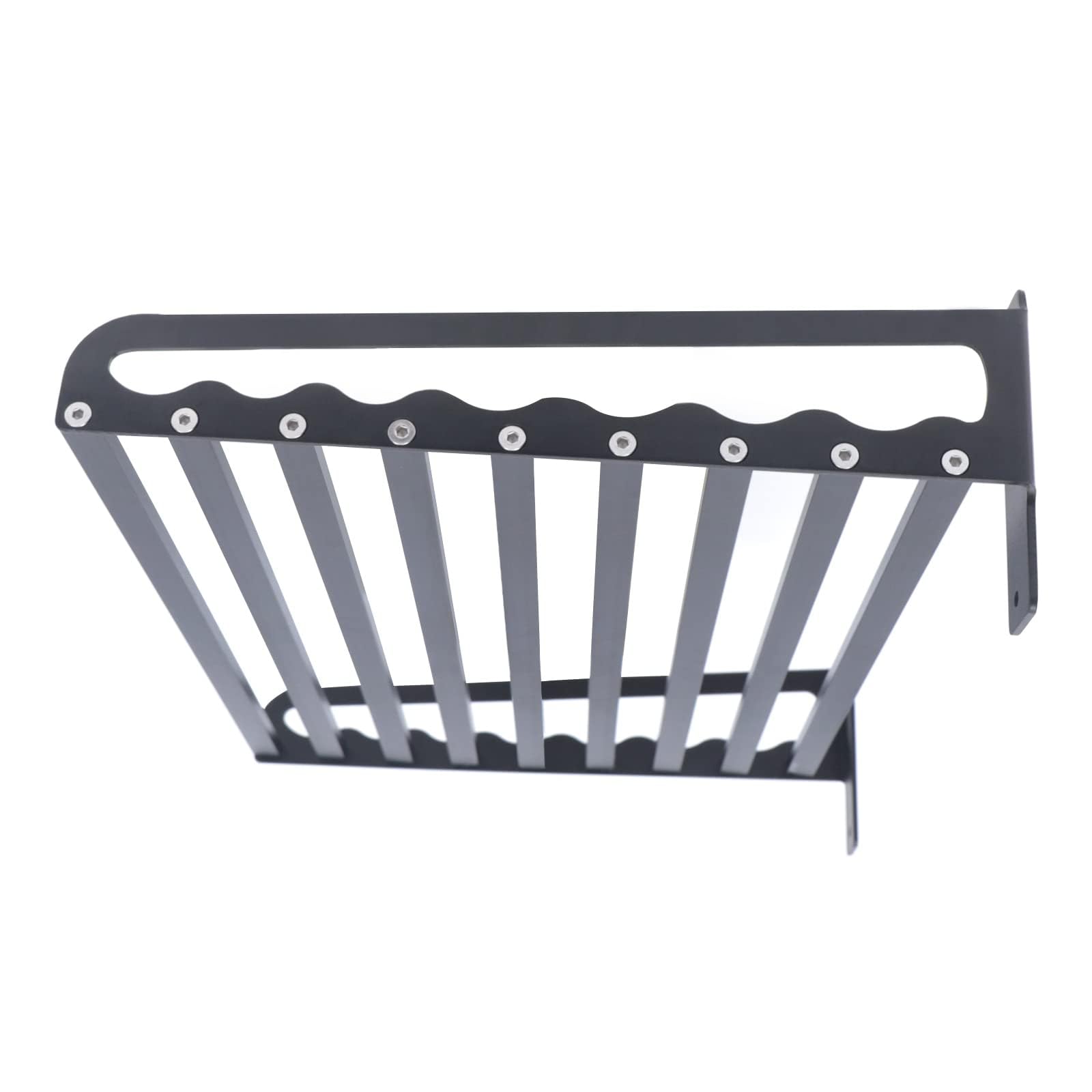 Supporto da parete per forno a microonde, in alluminio, nero, per microonde, da cucina, 50 x 39,5 cm, foratura