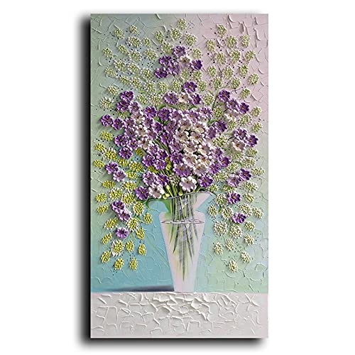 Peinture Kits Full Drill Fleurs Pourpres contre le Stress Loisir Créatif Adulte Toile