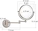 YUSIWOAL Wall Mounted Makeup Mirrors,8 Inch Double Sided Magnifying Vanity Shaving Extendable Nickel Switch Electrical Plug(5X)