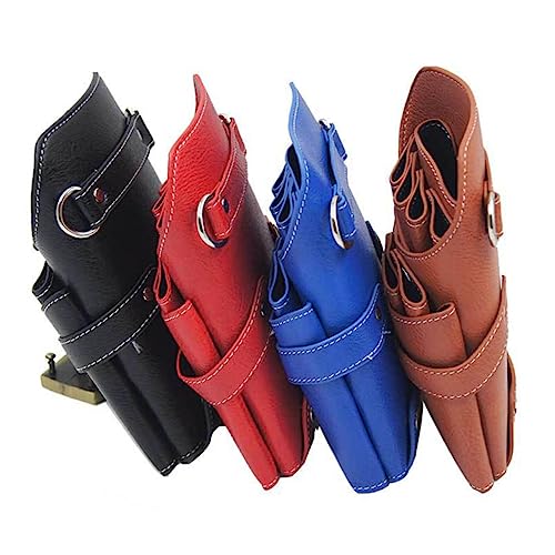 WOONEKY Barber Tool Set Tool Organizer Waist Bag Scissor Holder Hairdressers Pouch Black Multifunctional Scissors Bag