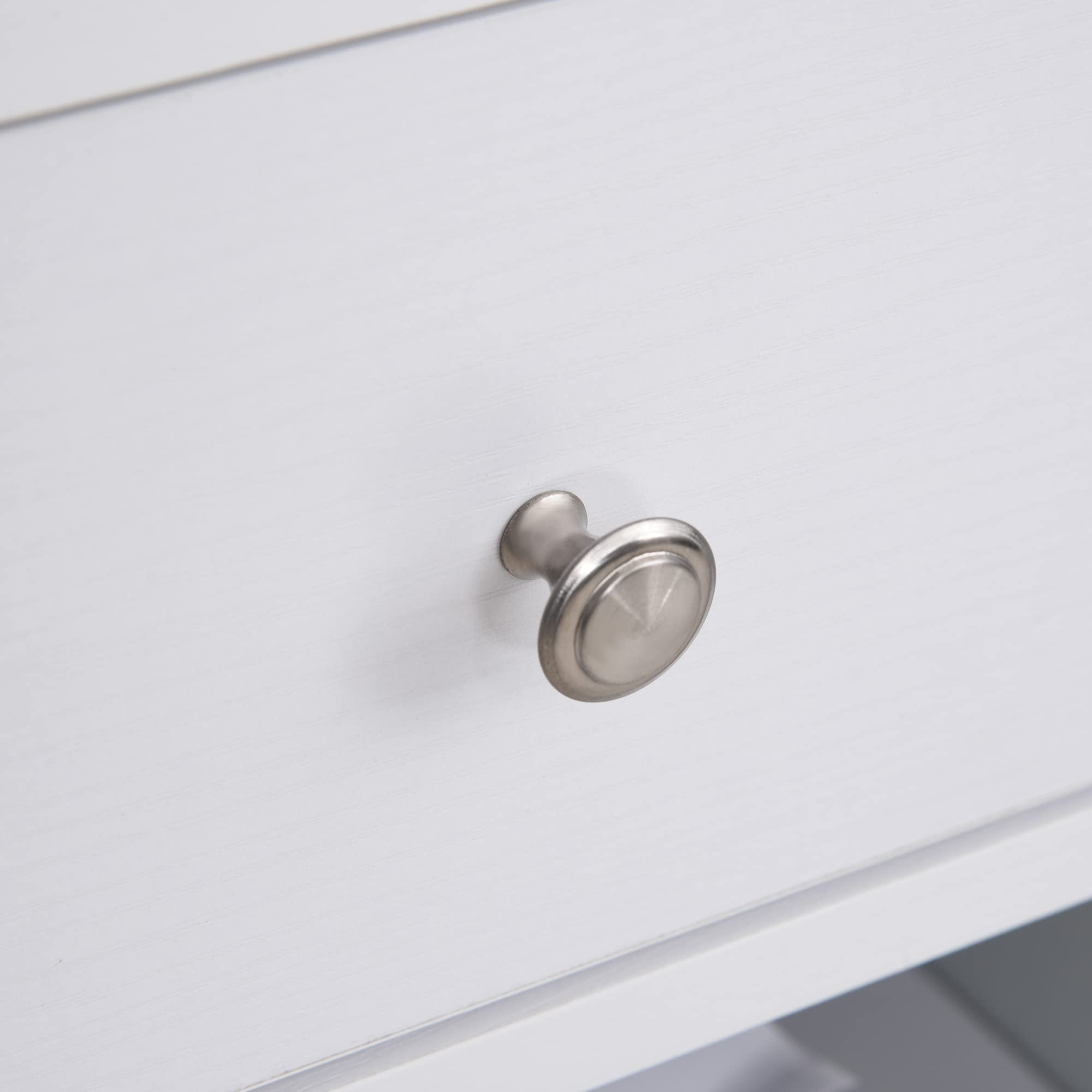 HOMCOM Vinsetto Support d'Imprimante Organiseur Bureau Caisson Blanc | 2 Niches, Tiroir, Espace CPU, Grand Plateau, Panneaux Particules