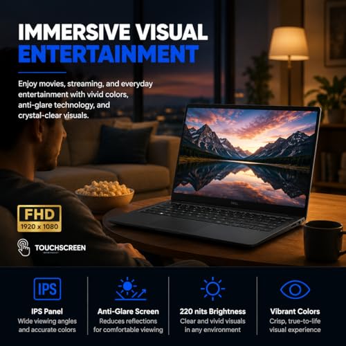 Dell 2026 DC15250 Ai Touchscreen Laptop, Intel i7 CPU (10 Cores Up to 5.00 GHz), 16 GB DDR5 RAM 512GB SSD, 15.6" FHD LED 220 Nits Anti-Glare, Wi-Fi6, Webcam, Copilot Key, Black - Windows 11 Pro - Image 6