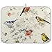Małe ptaki estetyczna wiejska elegancka mała mata do suszenia naczyń XL do naczyń akcesoria kuchenne blat mikrofibra beżowy rustykalny ociekacz do naczyń podkładka odporna na ciepło mata dekoracja 40 x 45 cm