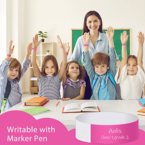 ASTARON Eintrittsbänder 200 Stück, Rosa Einlassbänder für Events, Wasserdichte Festival Eintrittsbänder, Event Papierarmbänder Party Handgelenkband für Partys, Veranstaltungen, Clubs, Konzerte