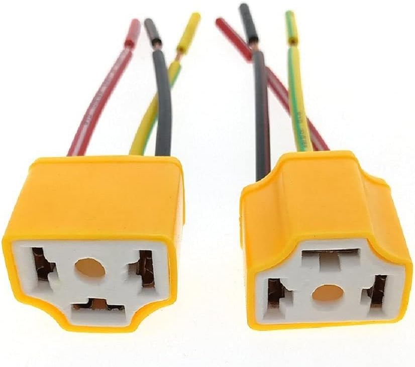 ZYHW H4 Wiring Harness Headlight Socket Heavy Duty Ceramic Car Auto Headlight