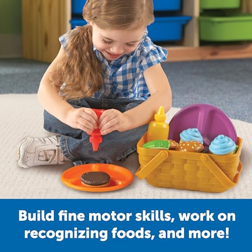Learning Resources New Sprouts Picnic Set - 15 Pieces, Ages 18+ months Pretend Play Food for Toddlers, Preschool Learning Toys, Kitchen Play Toys for Kids — view 4