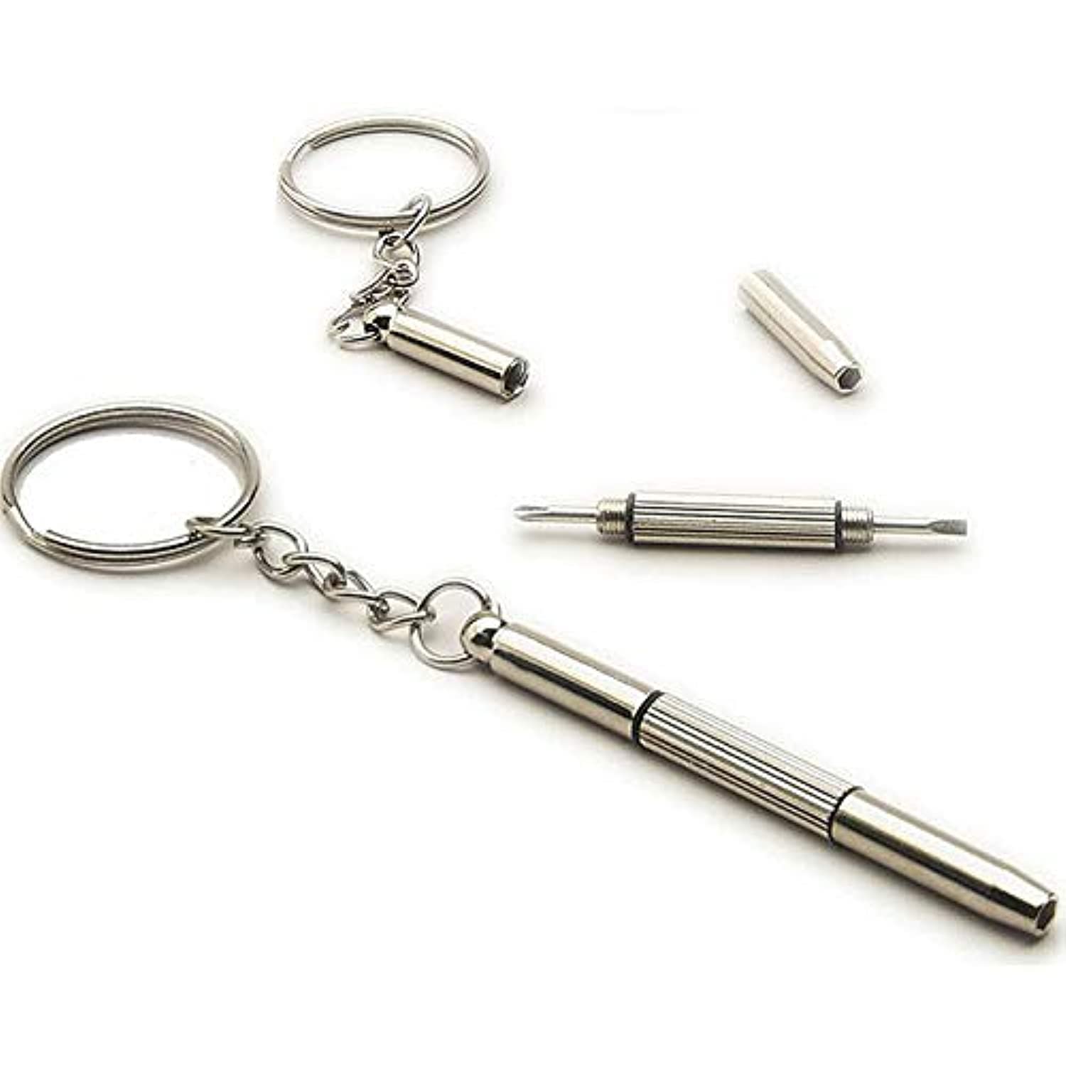 5PCS 3in1 Eyeglass Screwdriver Sunglass Watch Repair Kit with Keychain