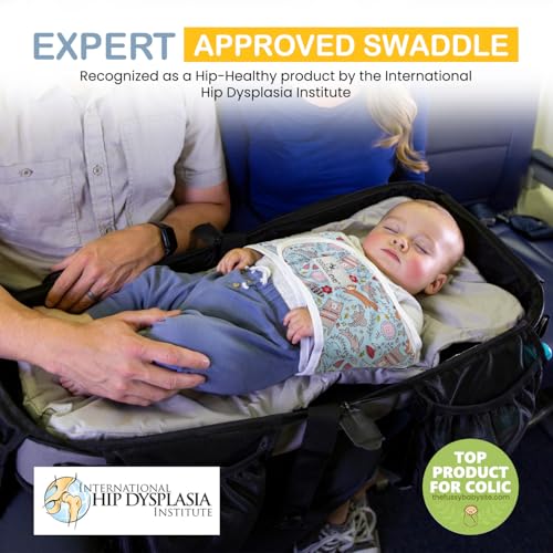 Image of Anna & Eve Baby Swaddle Strap for Newborns and Infants - 100% Cotton, No Overheating - The Original Arms Only - Adjustable Large Size Swaddle, Fits Chest 16 inch to 20.5 inch - Woodland Blue | 100% Cotton, Comfortable and Secure, No Overheating, Original Arms Only, Adjustable Size Swaddle, For Mothers, Mothers to be