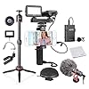 Movo V8 Huge Vlogging Kit for iPhone with Tripod, Grip, Microphones, LED Lights, and Wireless Remote Vlog Kit – YouTube…
