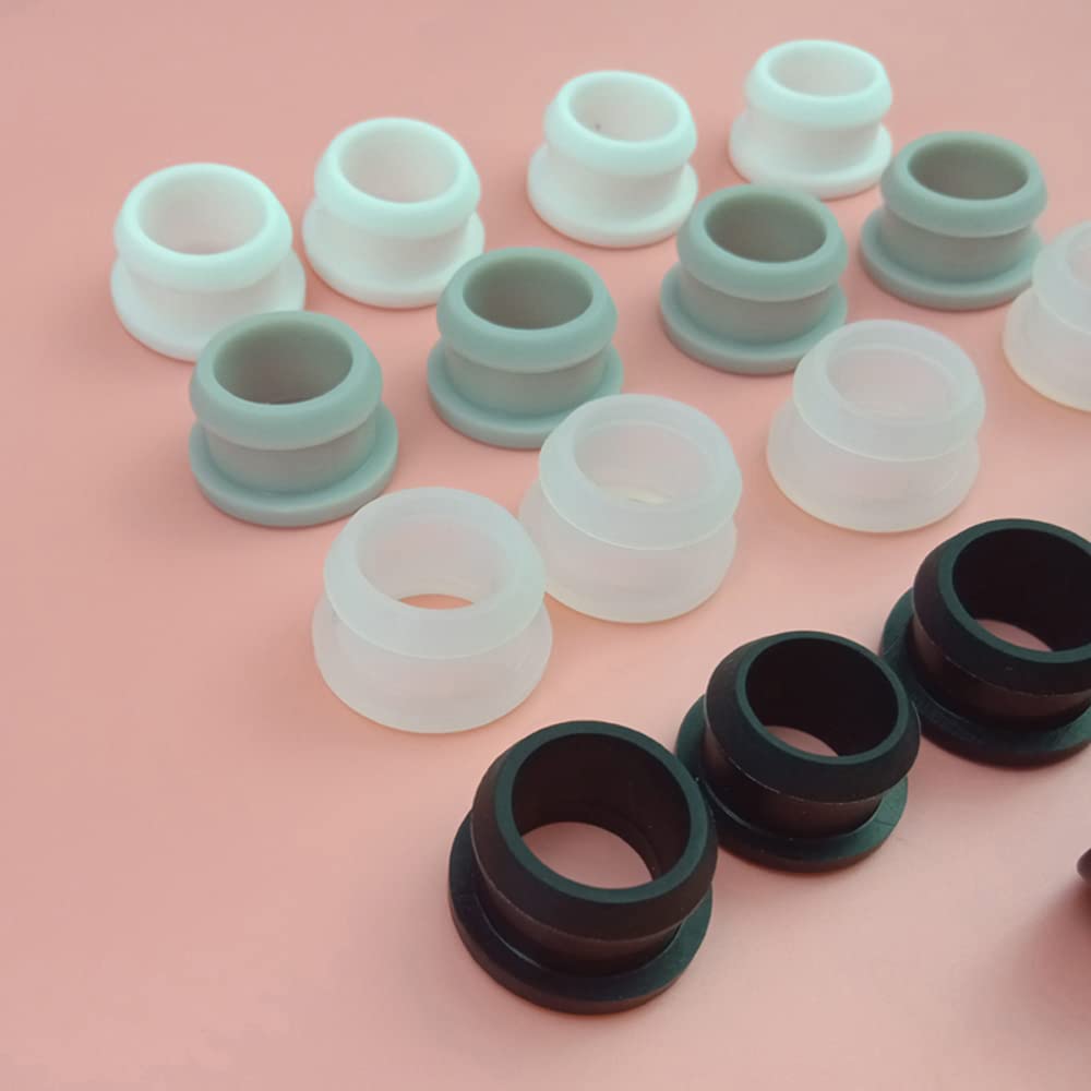tapón de Goma, 10 Tapones de Silicona Transparentes a presión for Agujeros de 2 a 30 mm, for Cables Wiprotect(A26Mm(Hole21Mm))
