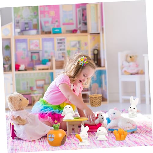Mini pour les enfants décorations de gâteaux lapin et figurines micro paysage