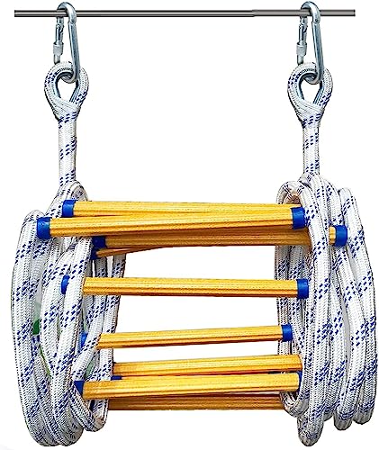 Échelle de secours incendie en corde nylon réutilisable pour évacuation balcon maison