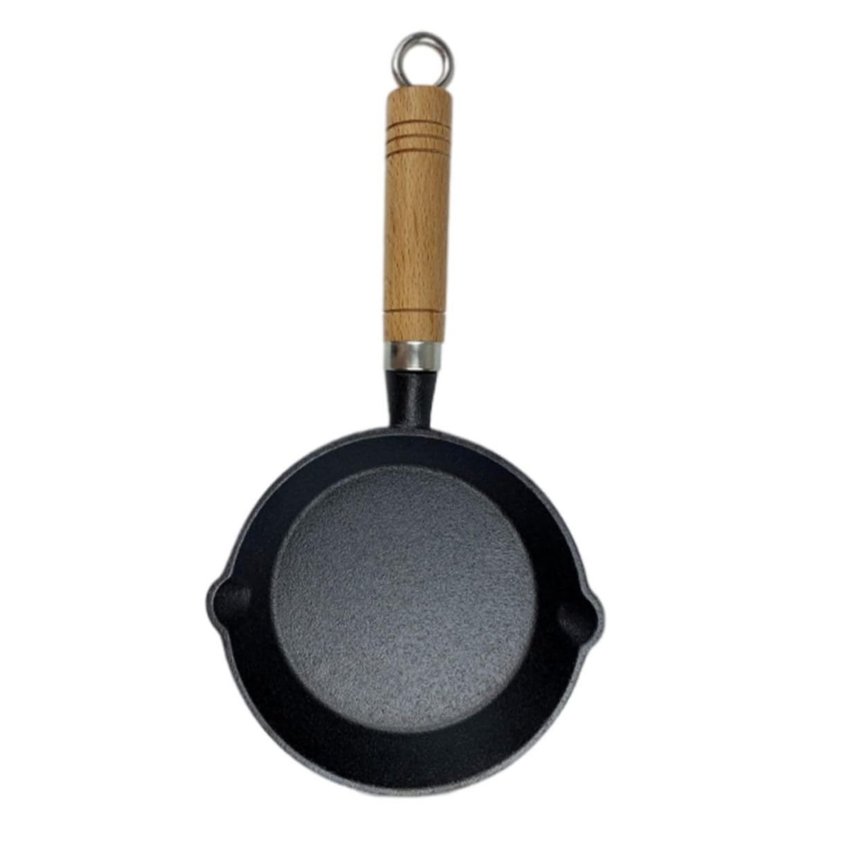 TOYANDONA Kleiner Bratpfanne aus Eisen für Camping und Backpacking, Schwarz
