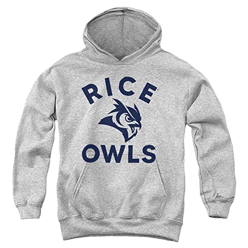 Rice University Official One Color Owls Logo Youth Kids Boy/Girls Pull-Over Hoodie Sweatshirt