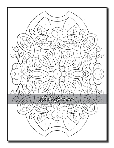 Color by Number Flowers: An Adult Coloring Book with Fun, Easy, and Relaxing Coloring Pages (Color by Number Coloring Books) - Image 42