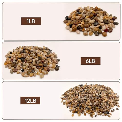 image for RITOLLO 3/8 Inch Aquarium Gravel, Polished Fish Tank Rocks for Aquariu